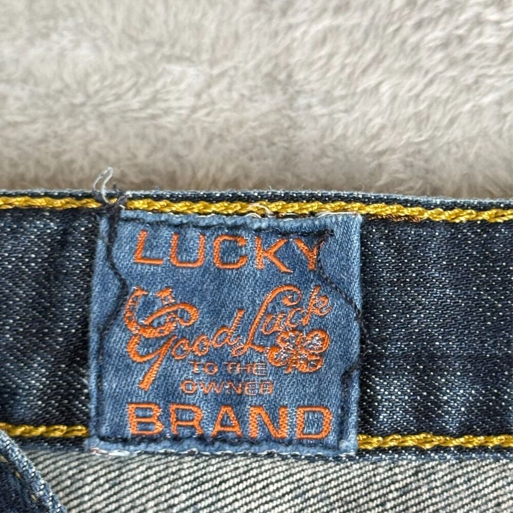 Lucky Brand Jeans Women 28 Slim Boot Leg Dungarees Low Vintage Preppy Y2K USA - Picture 7 of 15